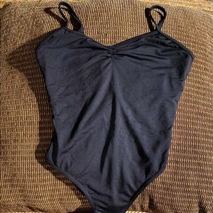 Black Camisole Leotard, Pinch front, Brand new never worn